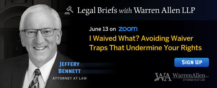 Legal Briefs with Warren Allen LLP